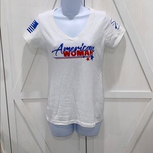 Grunt Style American Women Patriotic Graphic T-Shirt Size Medium